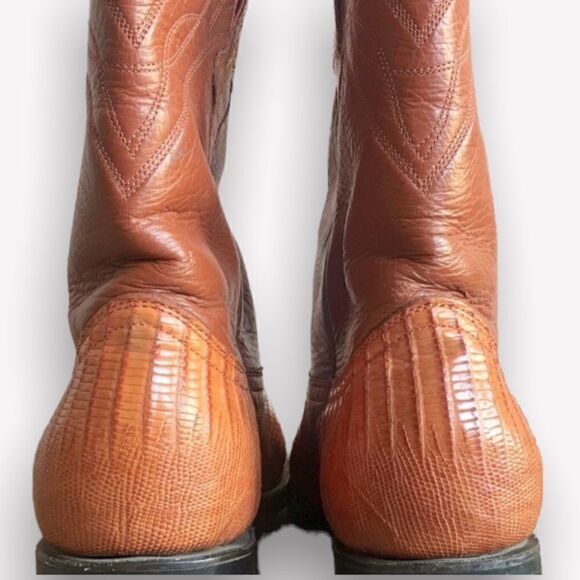 Don Cuco’s Mexico Exotic Lizard & Leather Roper Boots Original Carry Case - Picture 8 of 16